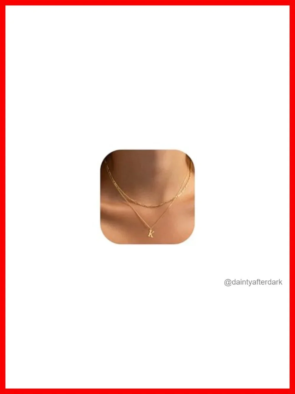 Gold Plated Layered Initial Pendant Necklace Set Dainty Figaro Chain Choker